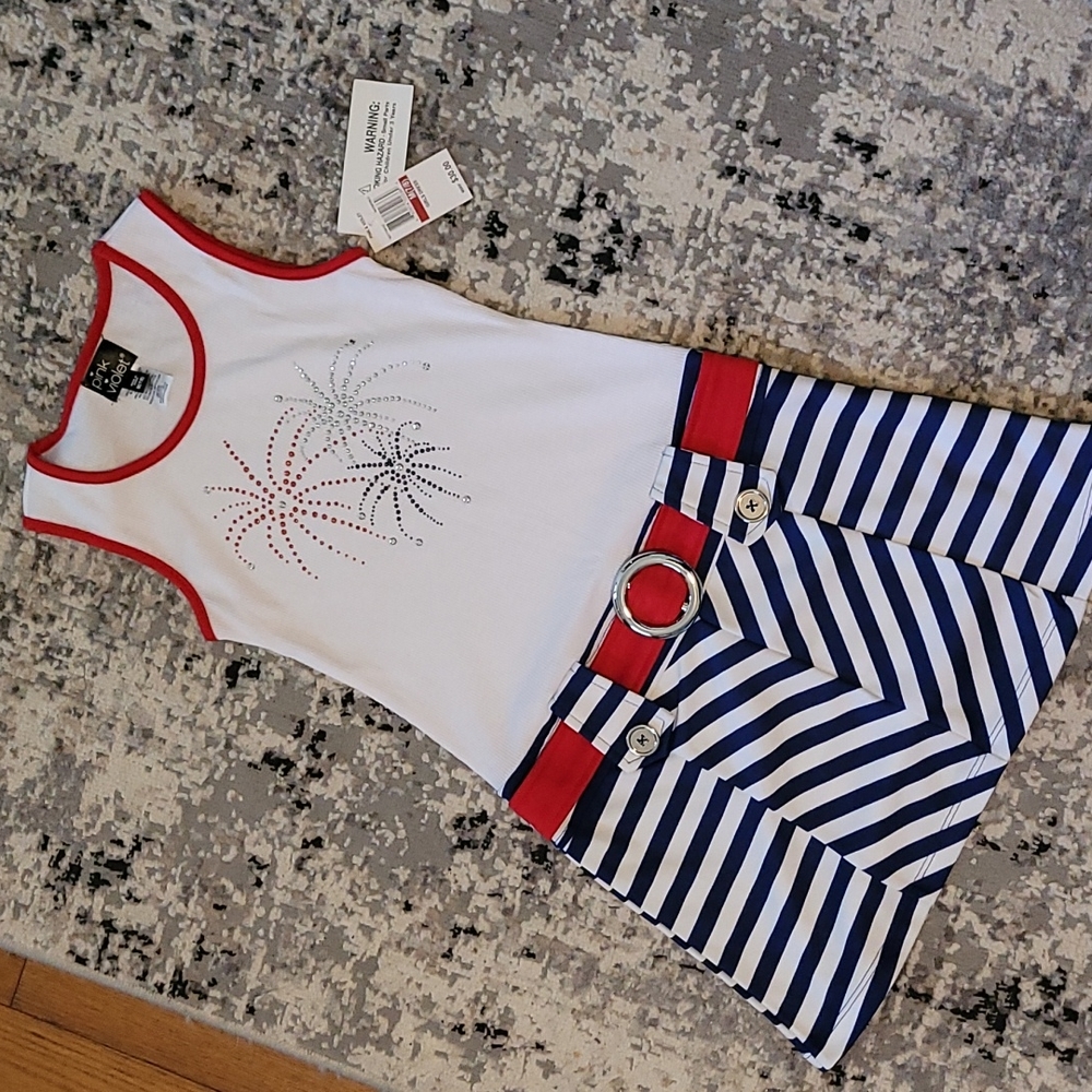 Girls red white and blue dress!